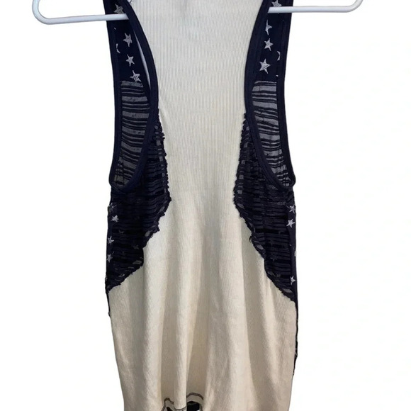 vintage Y2K Free People We The People Navy Stars & Bars Racerback Tank top - Picture 4 of 9